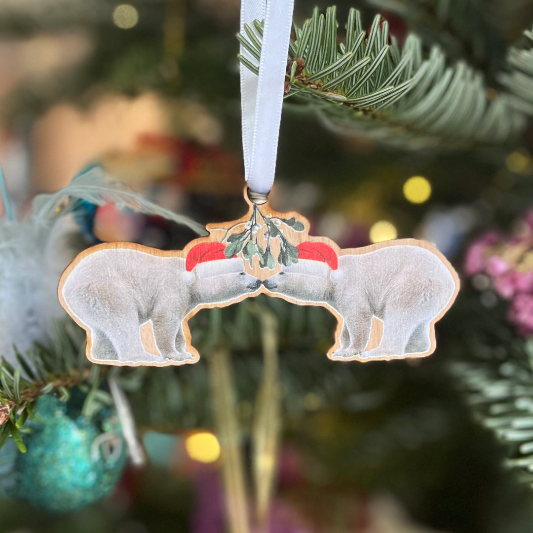 Kissing Polar Bears Christmas Decoration