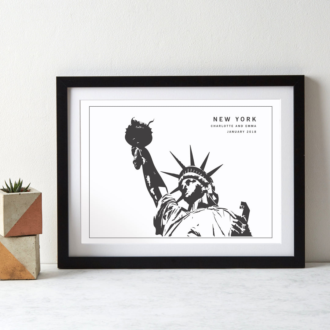 Monochrome City Landmark Art Print