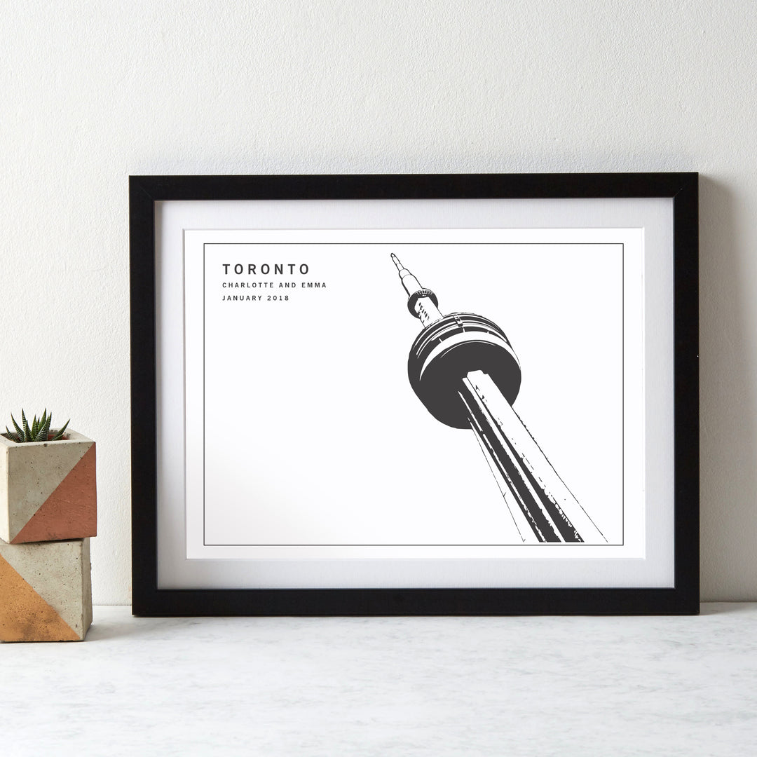 Monochrome City Landmark Art Print