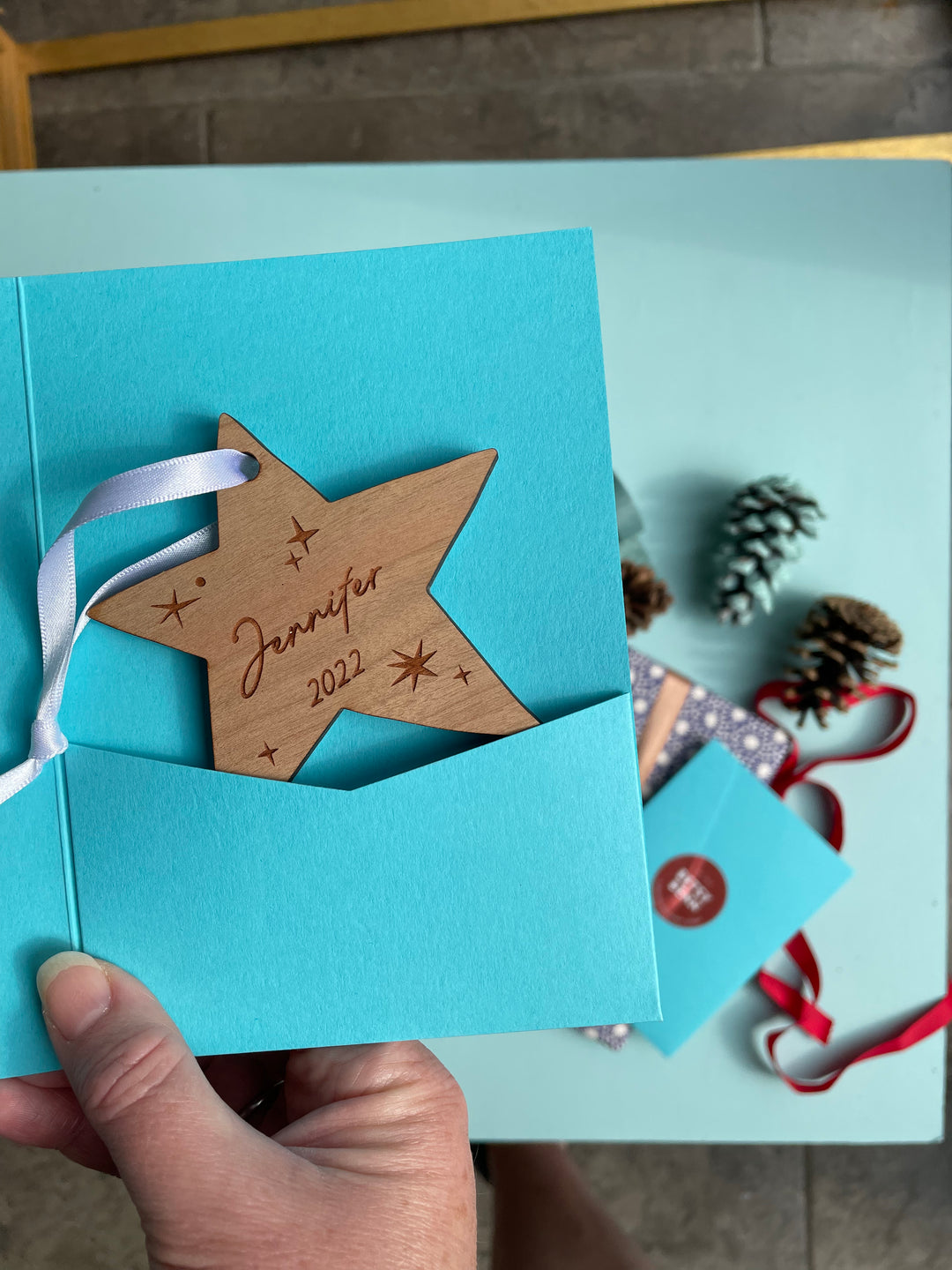 Large Floral Wooden Personalised Initial Advent Calendar