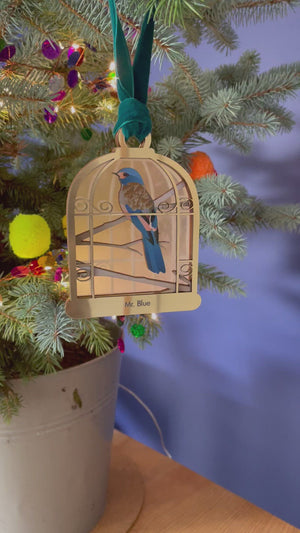Birdcage Personalised Family Christmas Tree Decoration