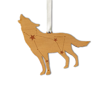 Lupus Wolf Constellation Wooden Christmas Decoration