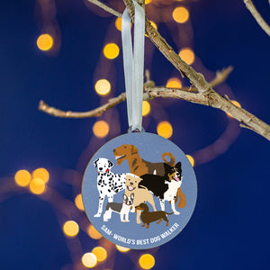 Personalised Best Dog Walker/Sitter/Vet Christmas Tree Decoration