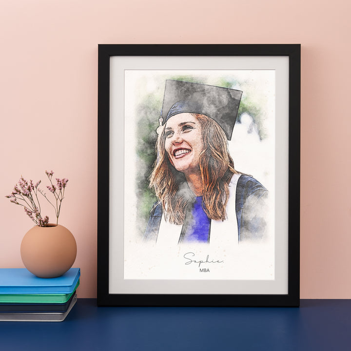 Graduation Watercolour Portrait