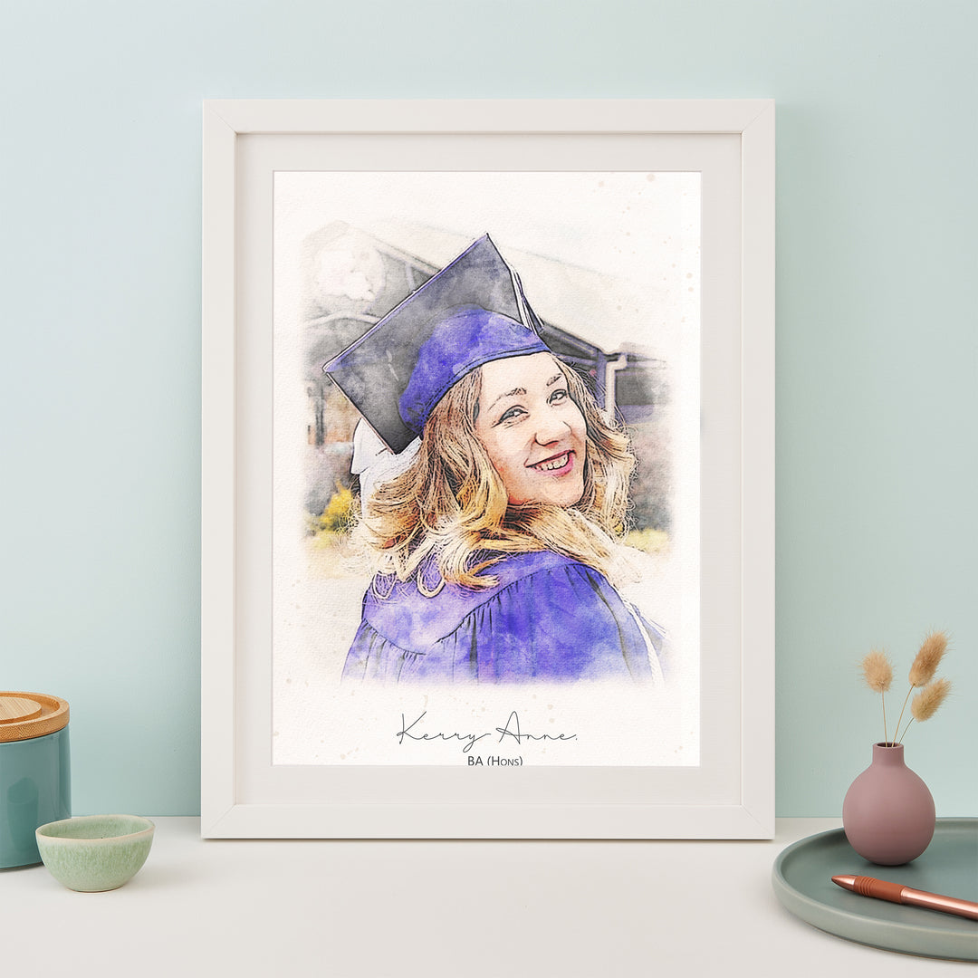 Graduation Watercolour Portrait