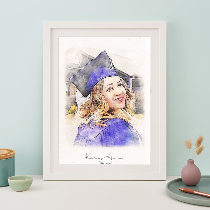 Graduation Watercolour Portrait