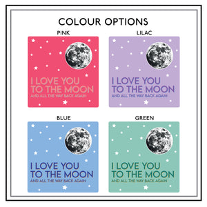 Loved to the Moon Valentine's Card & Keyring gift