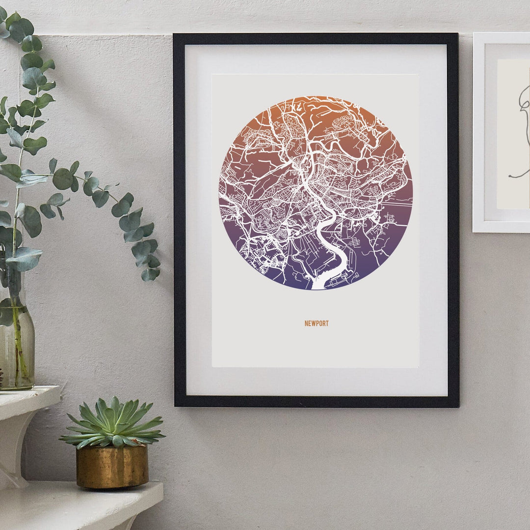 Ombre Map Print  Print - Betsy Benn
