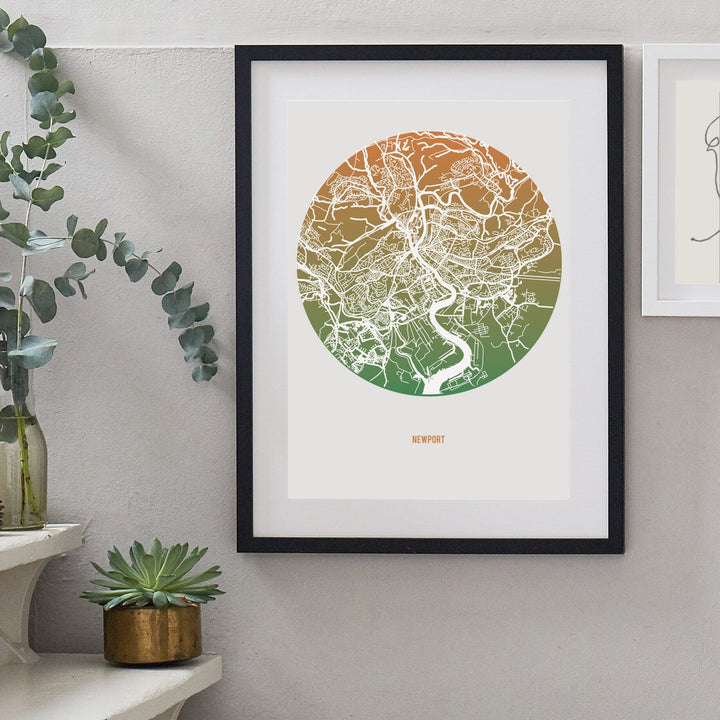 Ombre Map Print  Print - Betsy Benn