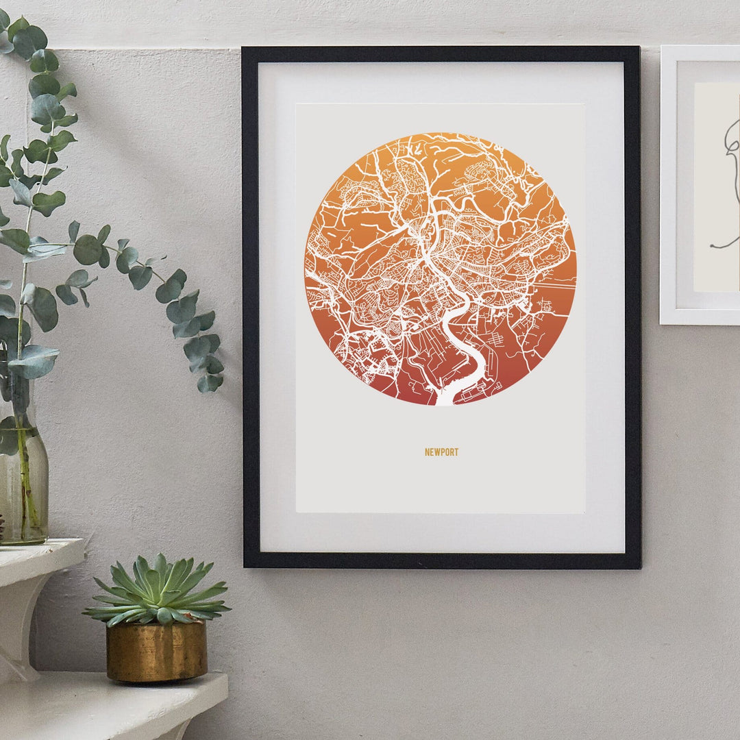 Ombre Map Print  Print - Betsy Benn
