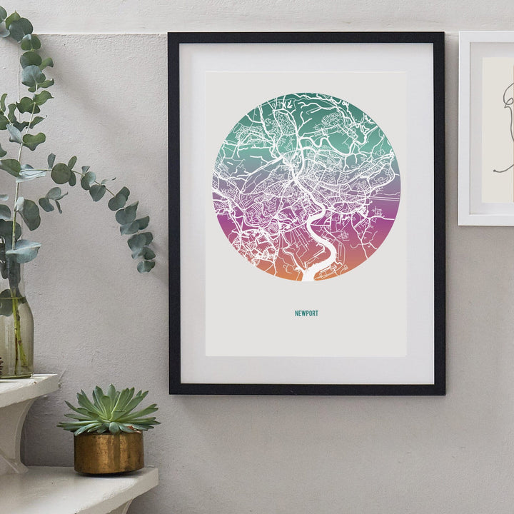 Ombre Map Print  Print - Betsy Benn
