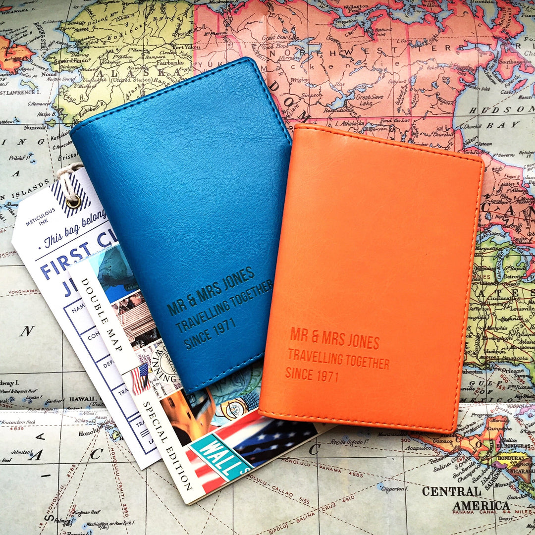 Mr And Mrs Personalised Passport Covers-Gift-Betsy Benn