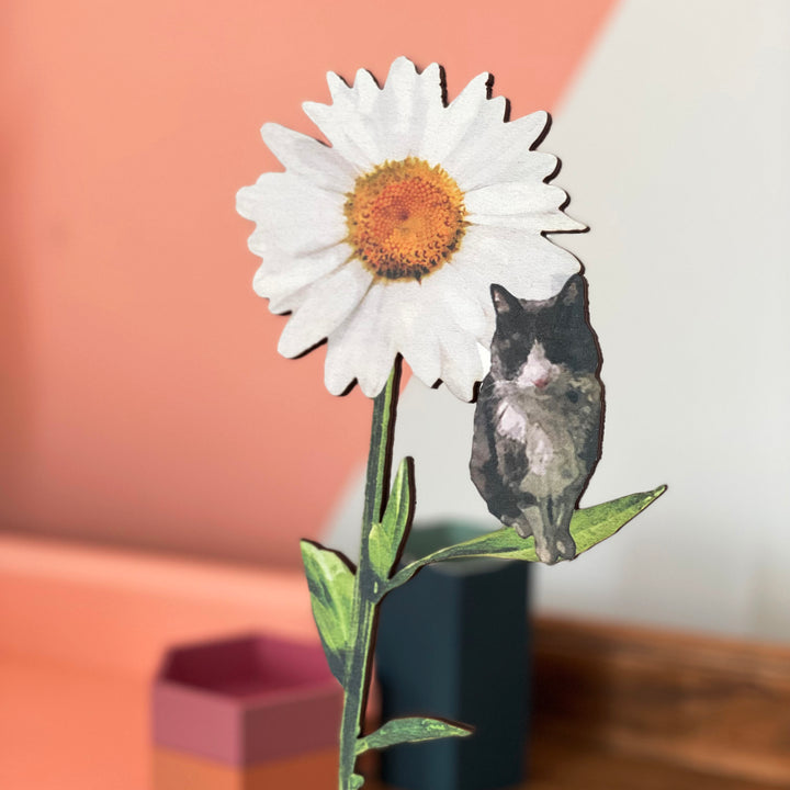 Personalised Pet Wooden Flower Gift
