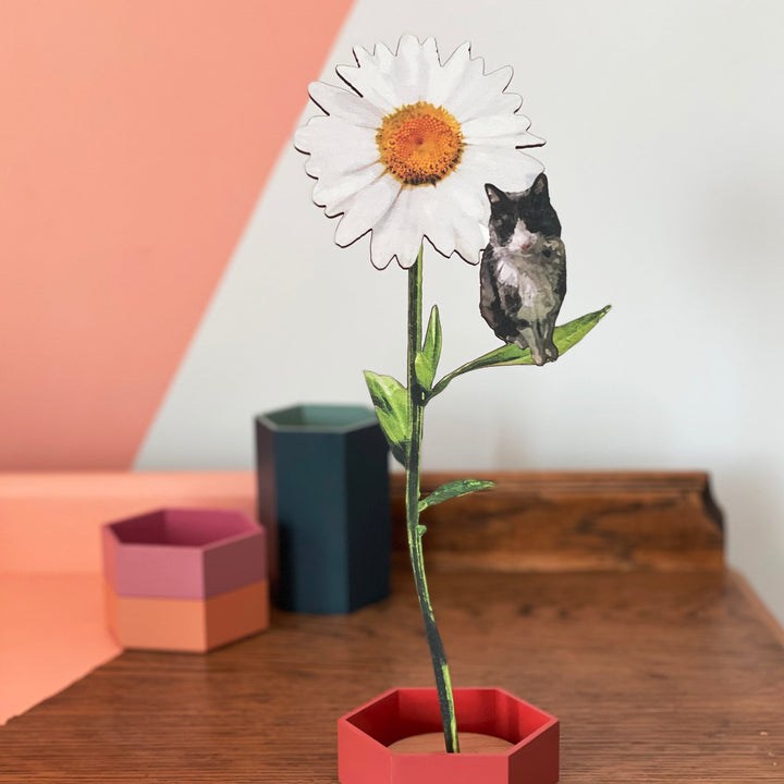 Personalised Pet Wooden Flower Gift