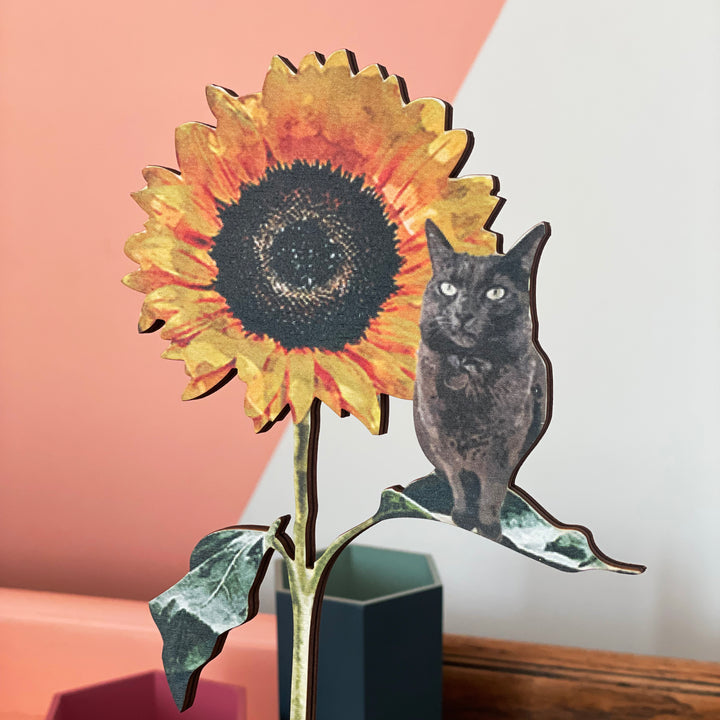 Personalised Pet Wooden Flower Gift