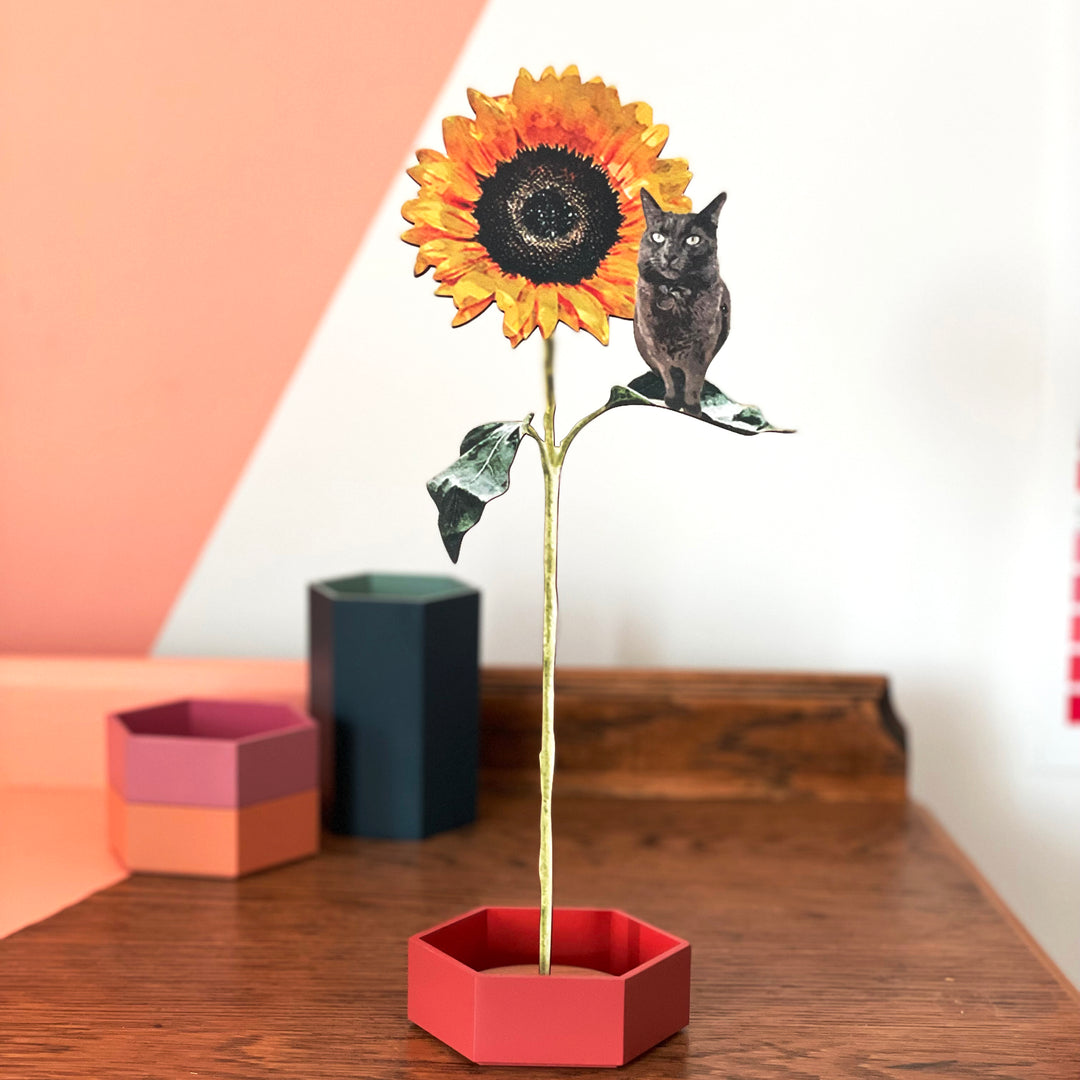 Personalised Pet Wooden Flower Gift