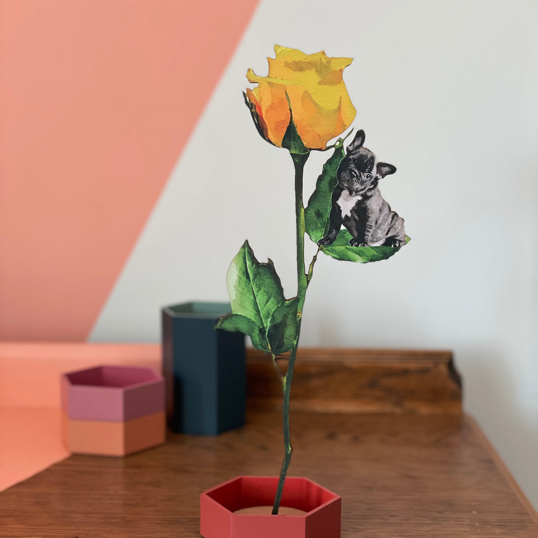 Personalised Pet Wooden Flower Gift