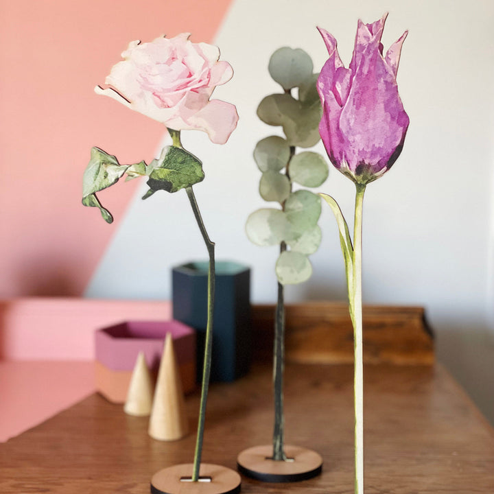 Personalised Newborn Wooden Flower Gift