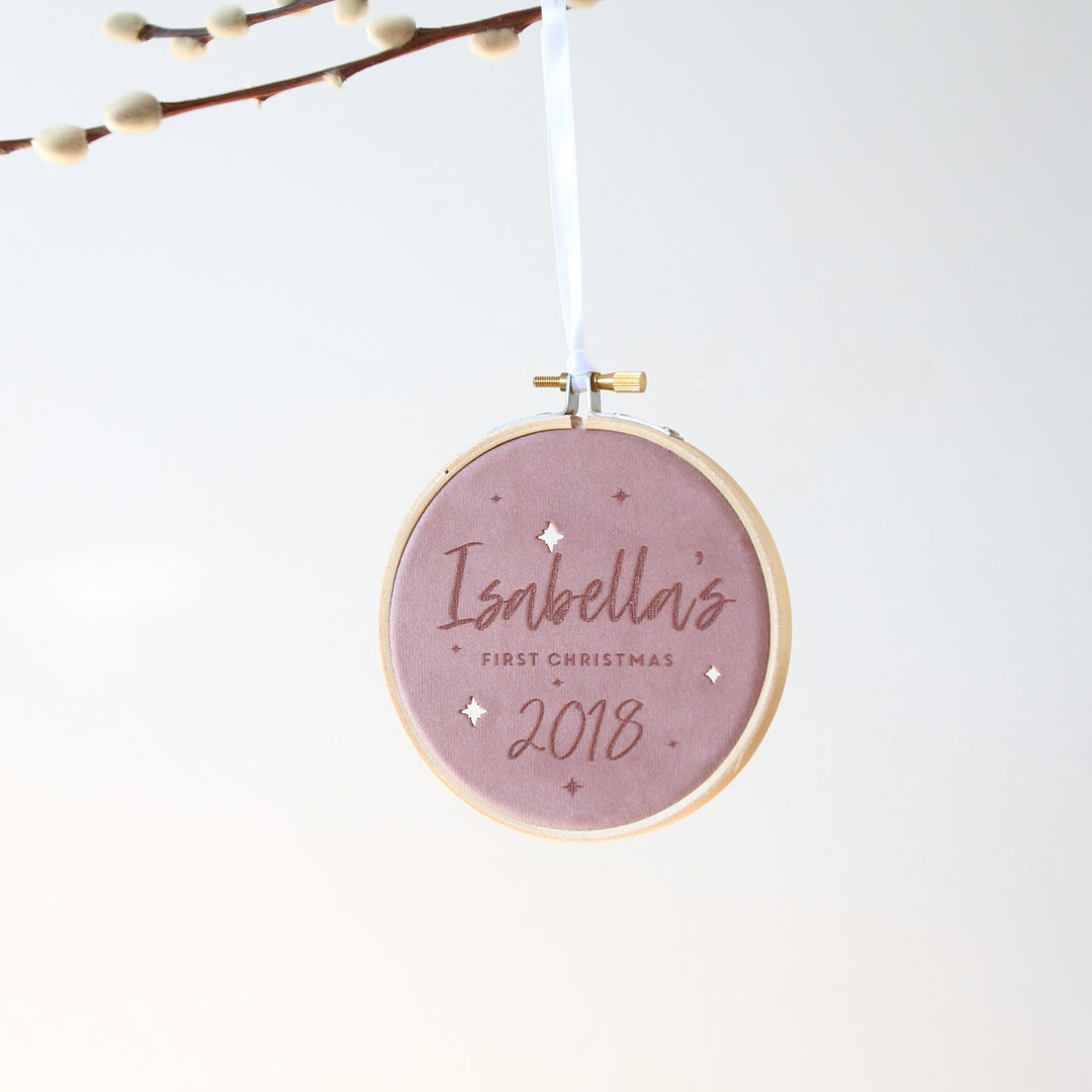 Velvet Baby's First Christmas Decoration