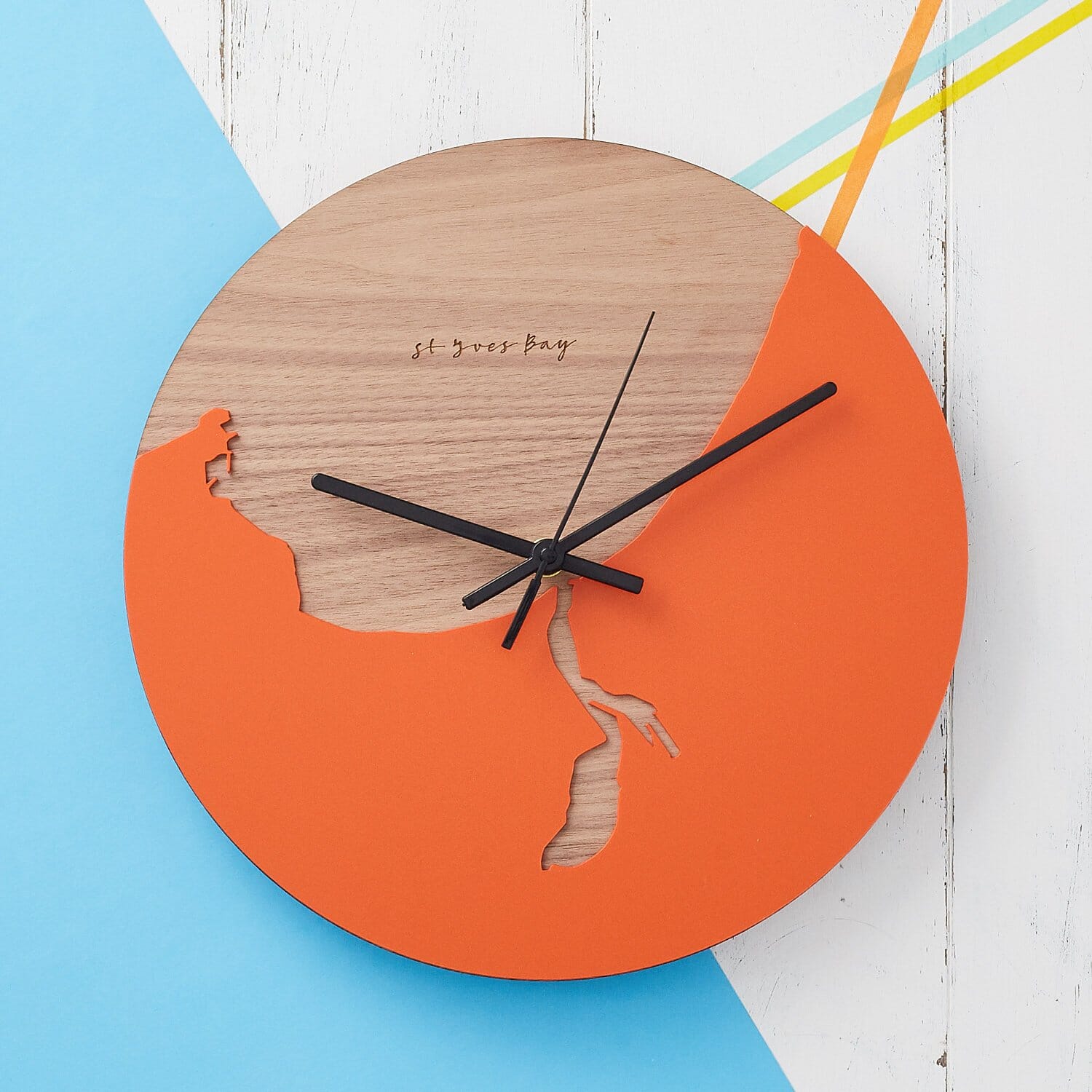 personalised favourite location coastline clock
