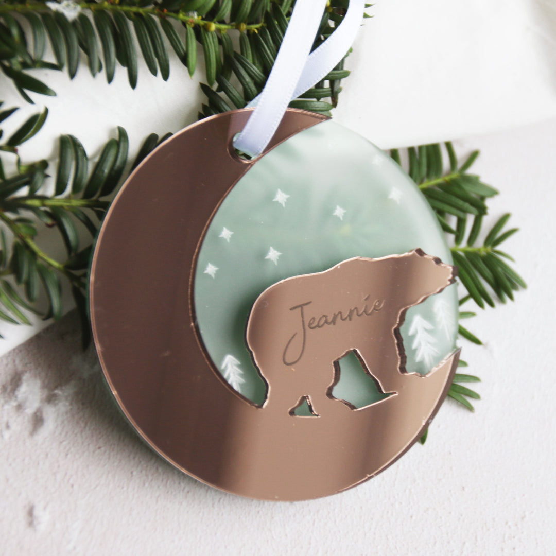 Personalised Polar Bear Christmas Decoration