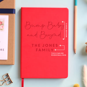 Bump, Baby and Beyond Personalised Notebook Journal