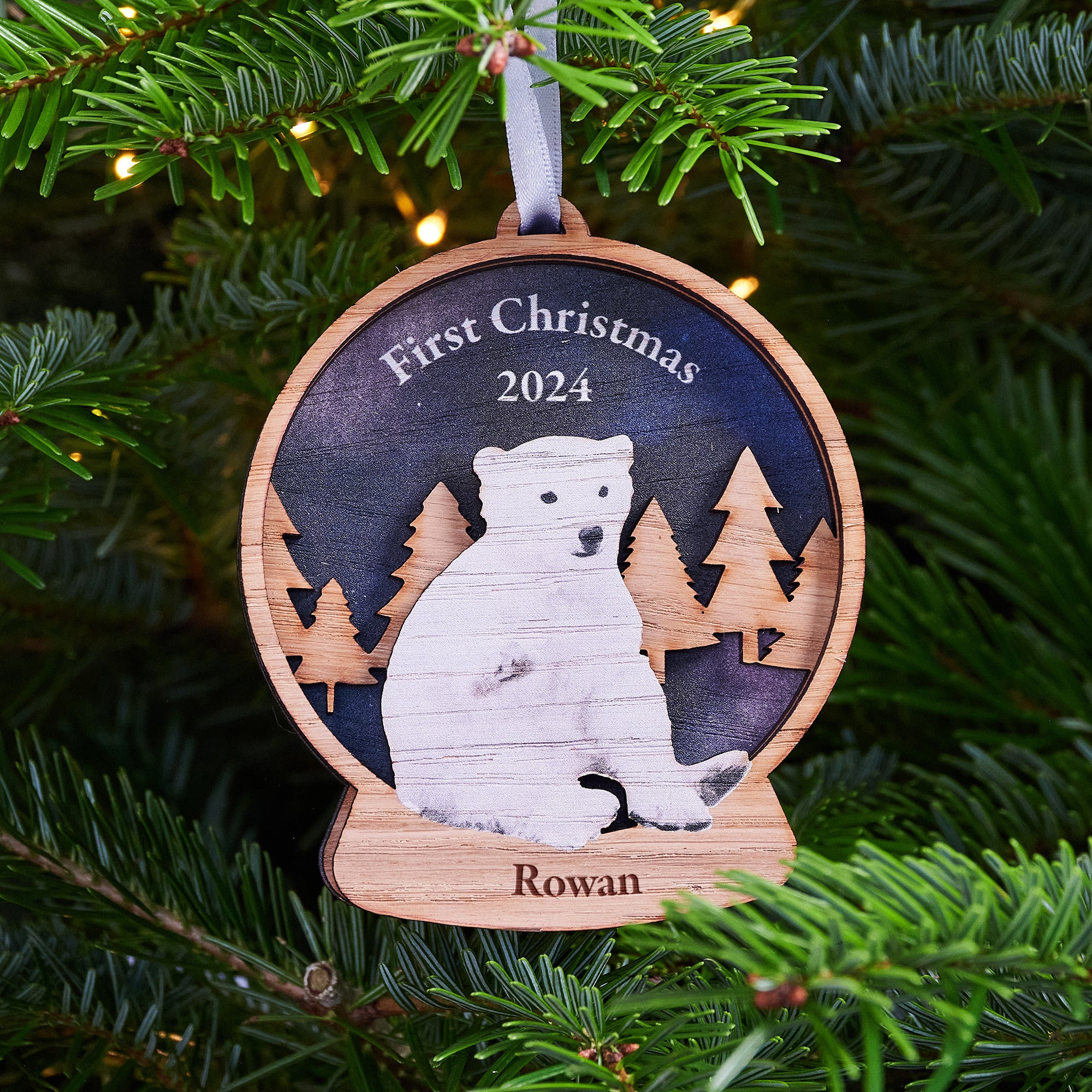 Heritage Polar Bear Snow Globe Christmas Decoration