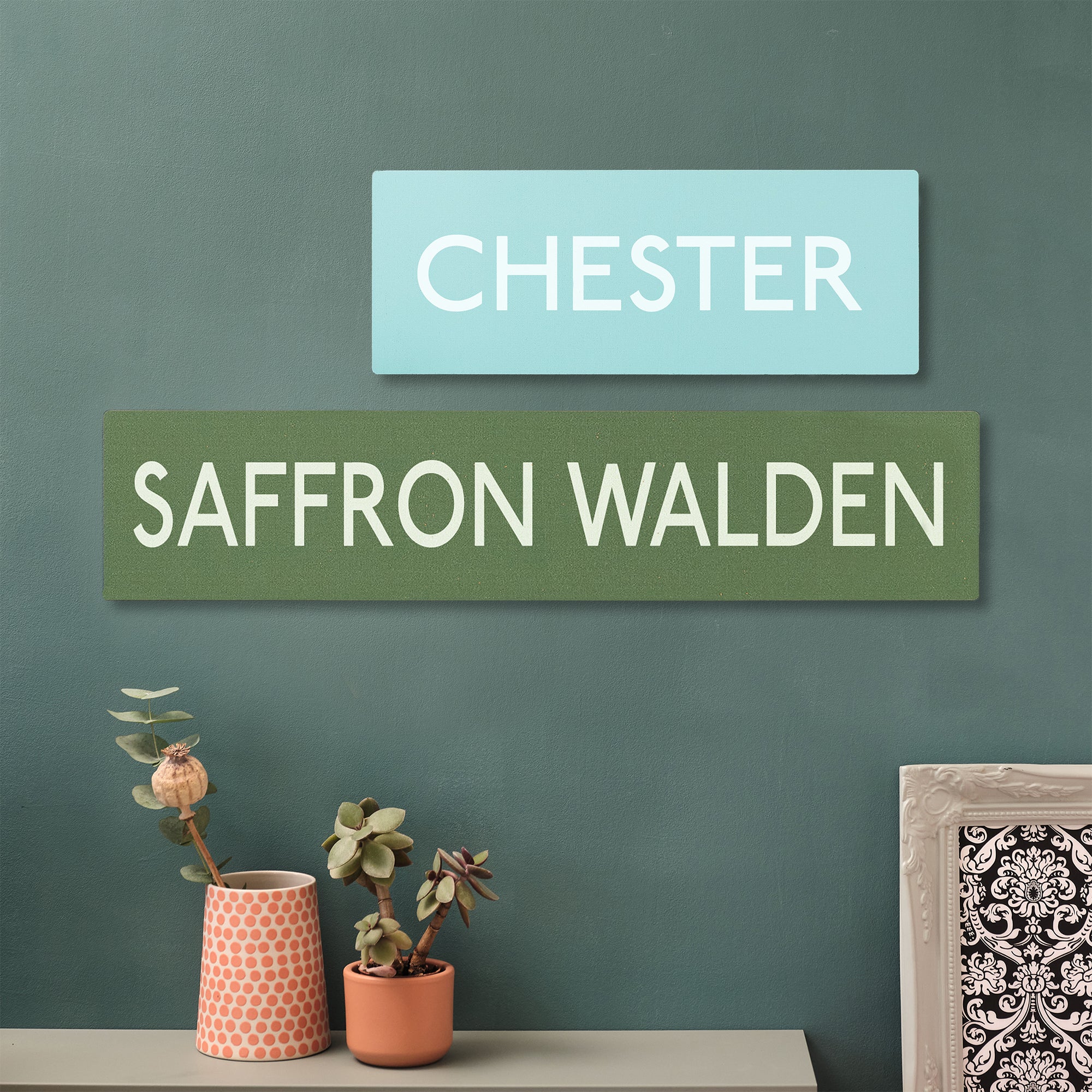 Wooden Single Destination Name Print