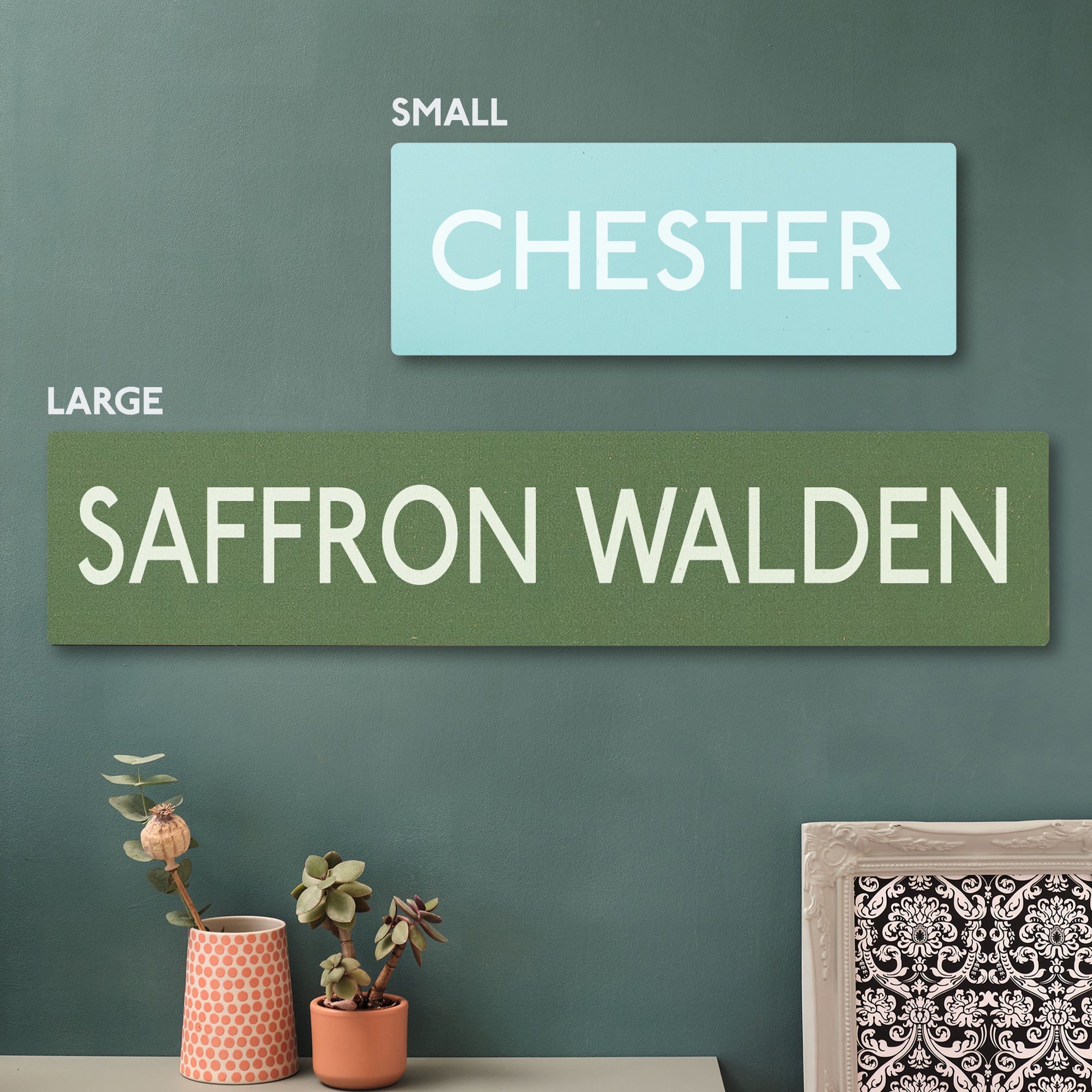 Wooden Single Destination Name Print