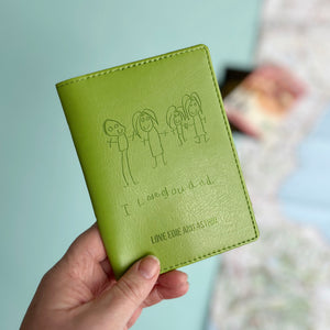 Passport Cover Personalised With Child's Drawing
