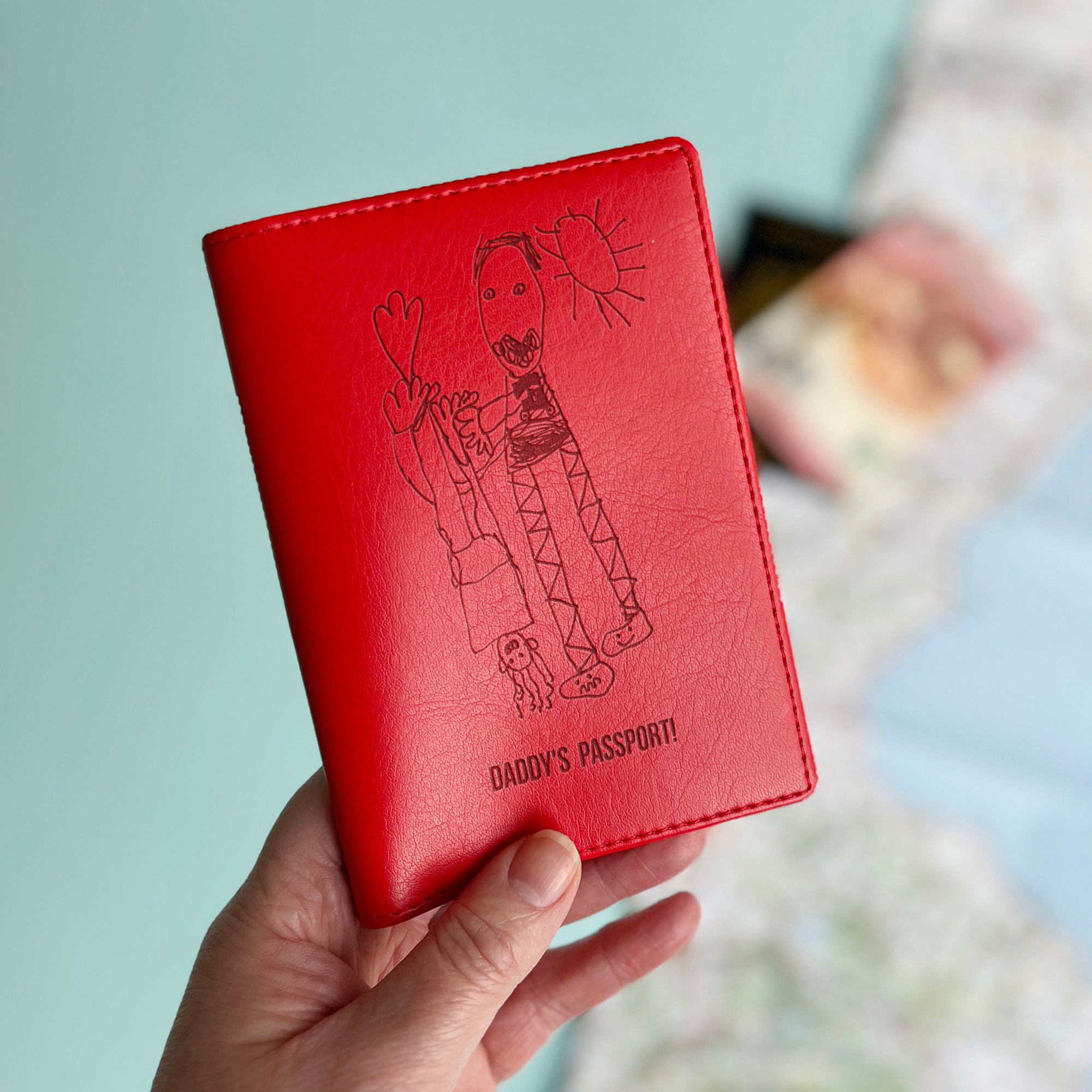 Passport Cover Personalised With Child's Drawing