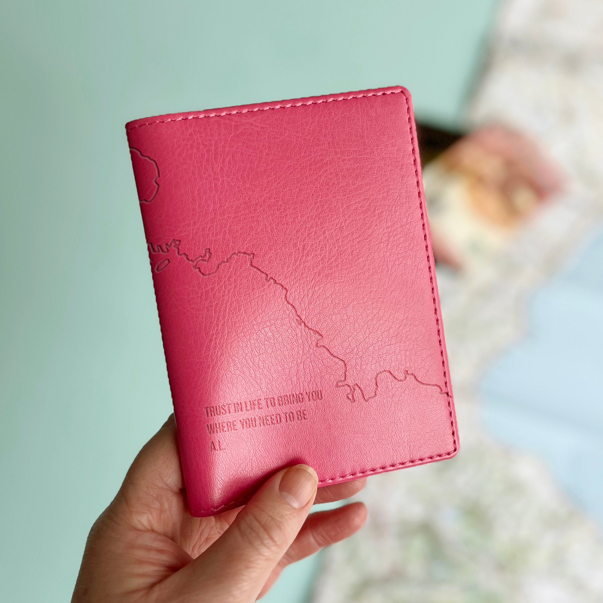 Personalised Coastline Passport Cover