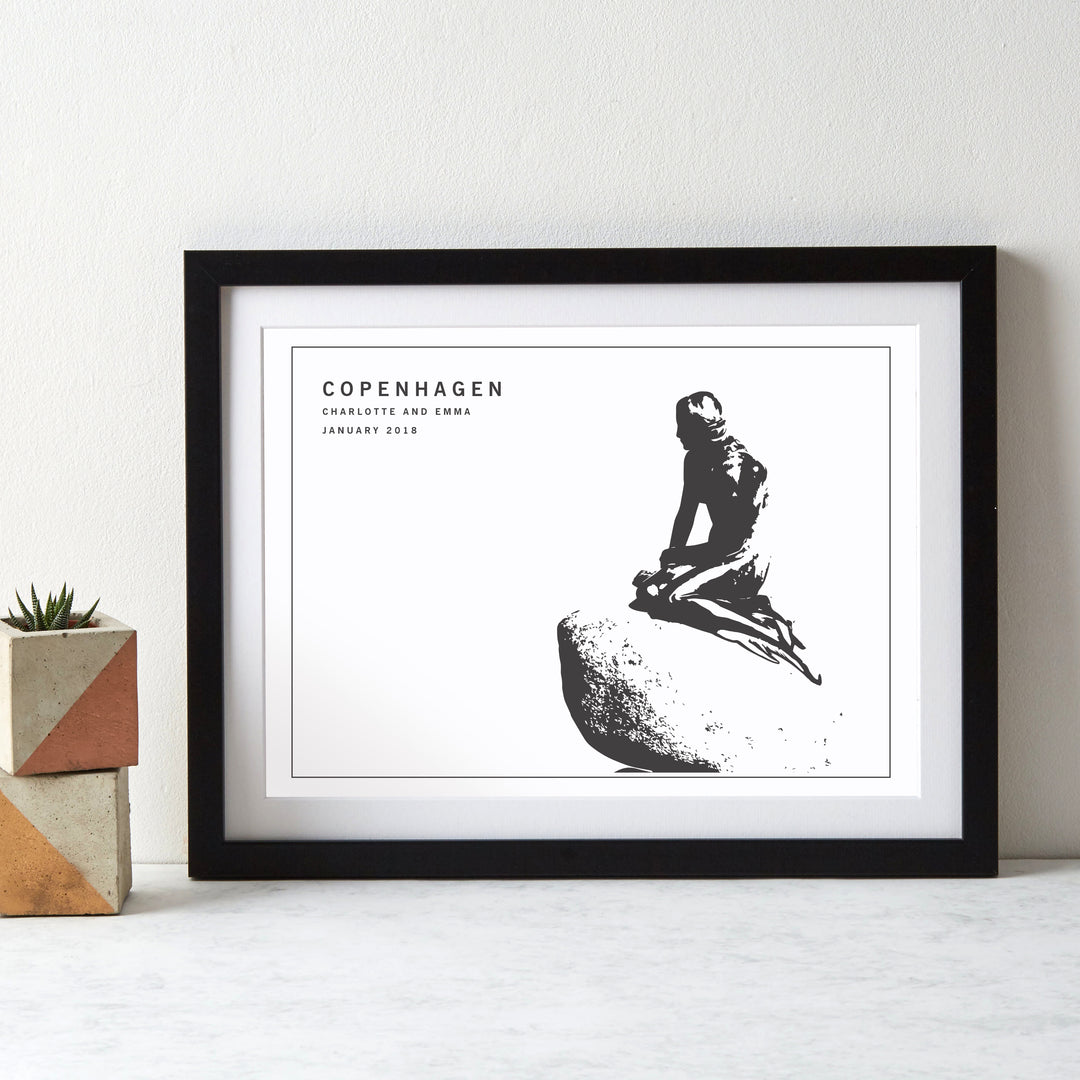 Monochrome City Landmark Art Print