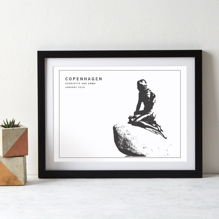 Monochrome City Landmark Art Print