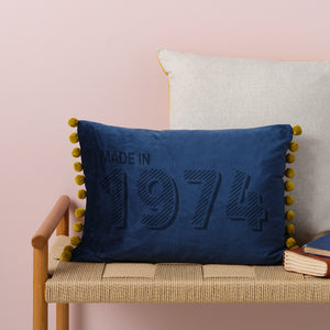 Personalised 50th Birthday Velvet Cushion