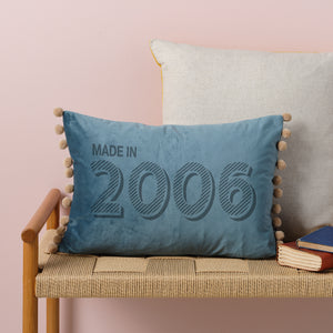Personalised 18th Birthday Velvet Cushion
