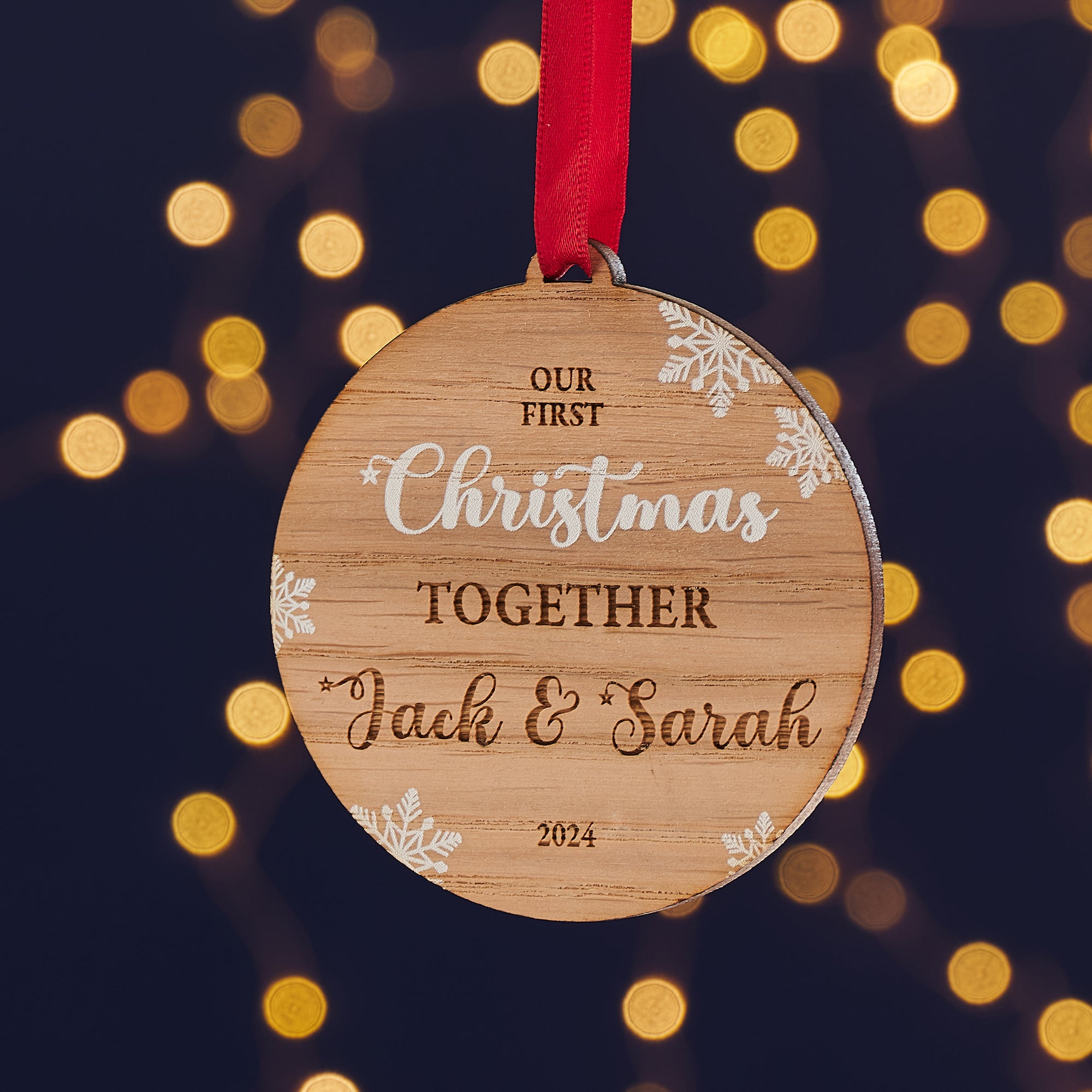 First Christmas Together Wooden Tree Decoration