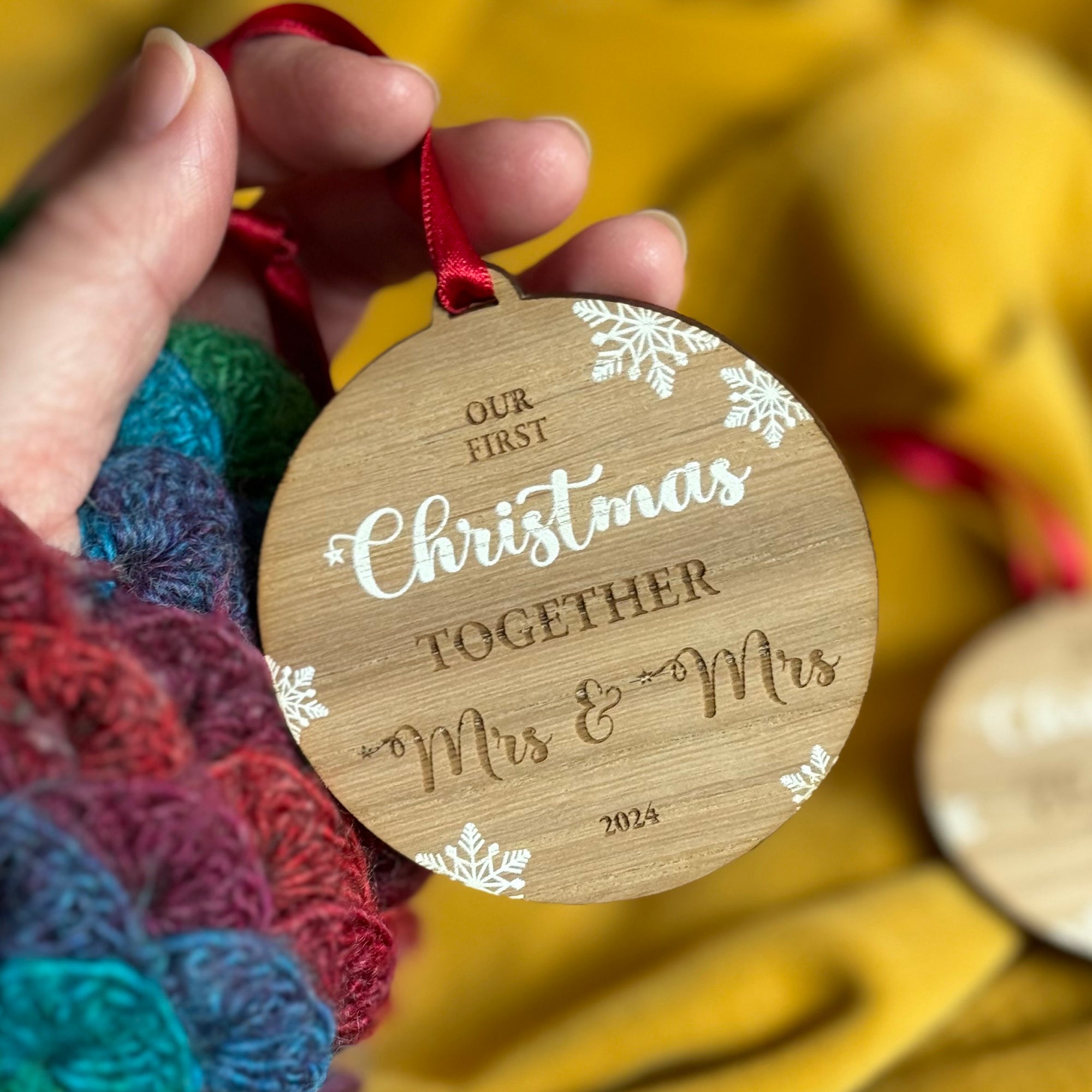 First Christmas Together Wooden Tree Decoration