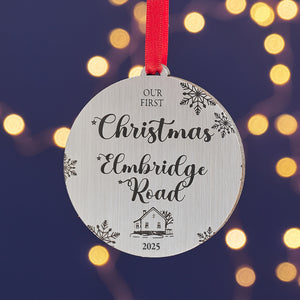 First Christmas New Home Silver Or Gold Tree Decoration