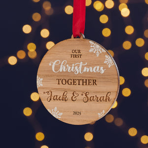 First Christmas Together Wooden Tree Decoration