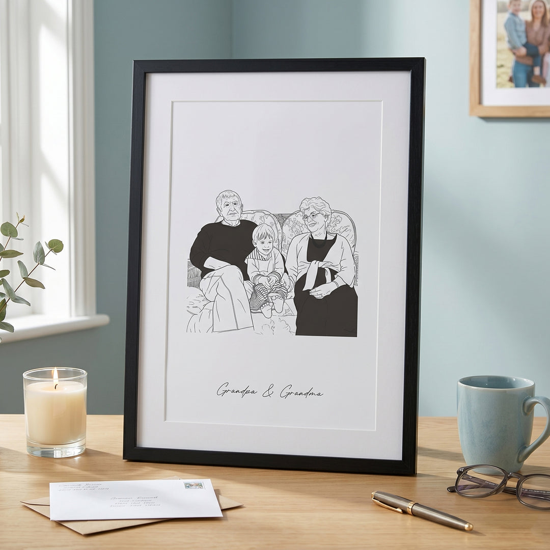 Custom Line Drawing Portrait Print