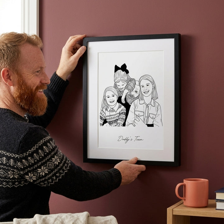 Custom Line Drawing Portrait Print