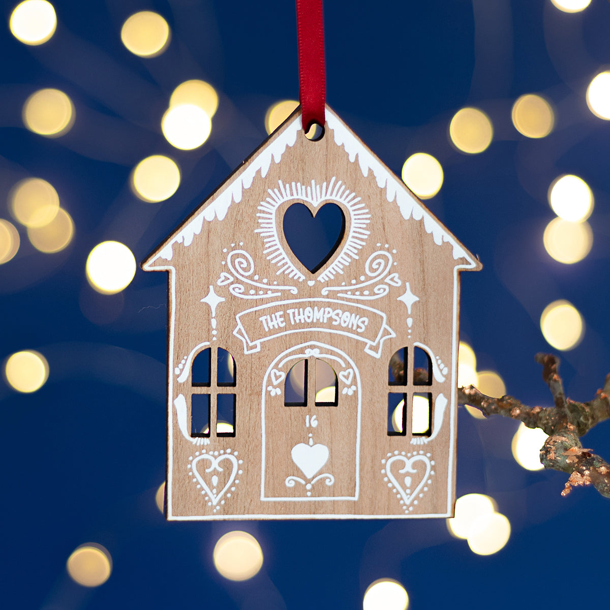 Personalised Gingerbread House Christmas Decoration