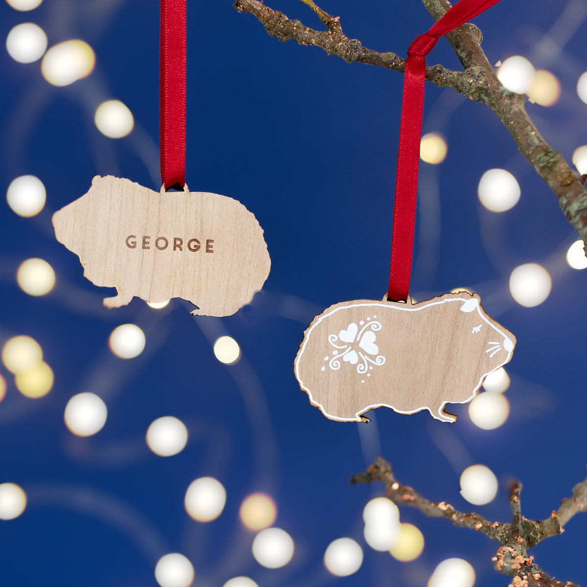 Gingerbread Guinea Pig Personalised Christmas Decoration