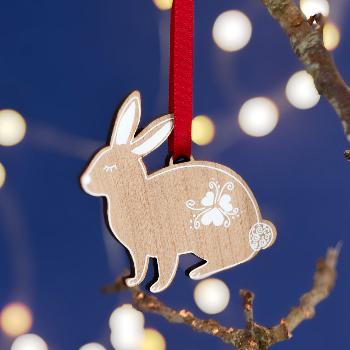 Gingerbread Rabbit Personalised Christmas Decoration