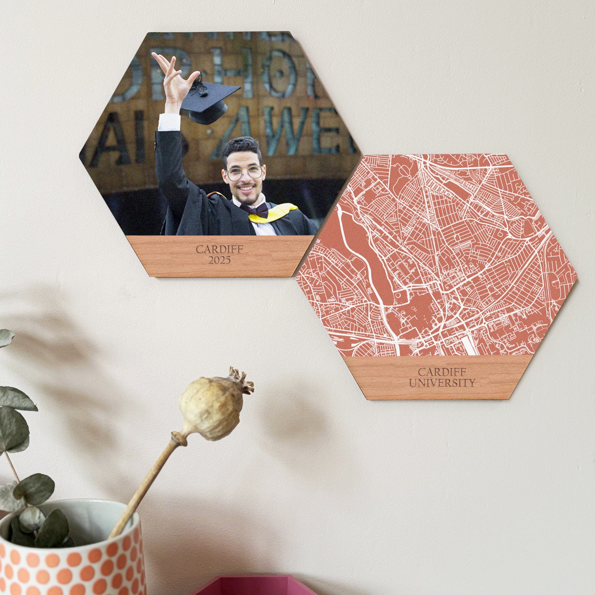 Graduation Photo and Map Art Gift Set