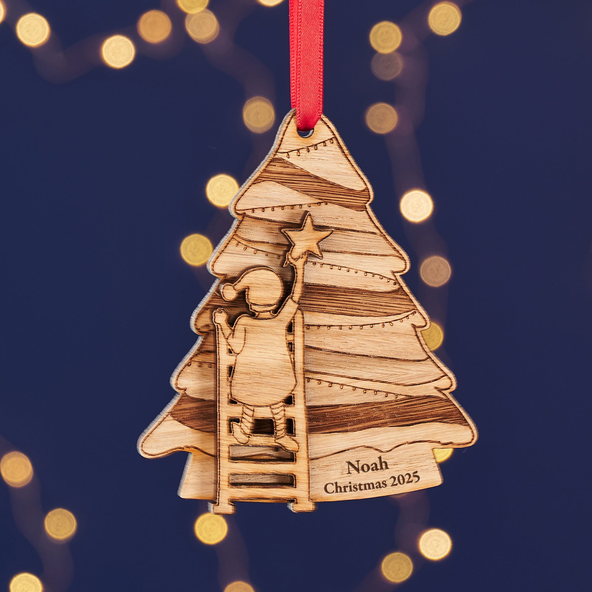 Hanging the Star Personalised Christmas Tree Decoration