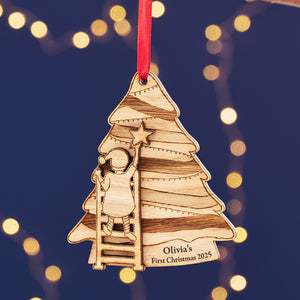 Hanging the Star Personalised Christmas Tree Decoration