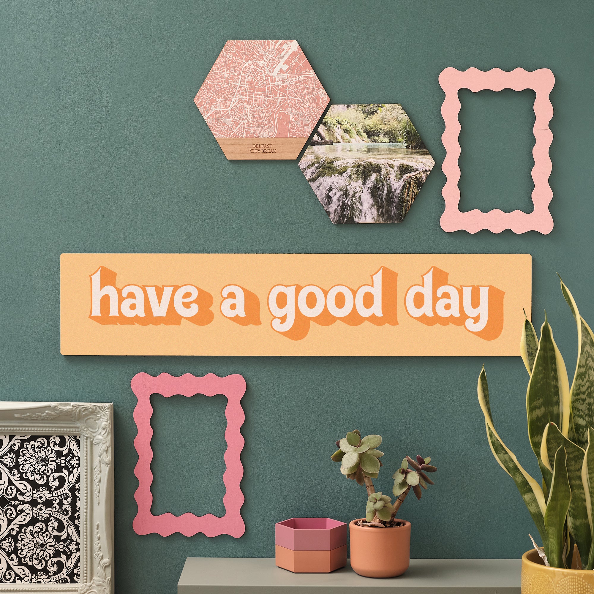 “Have a Good Day” custom wall art for home office or hallway space
