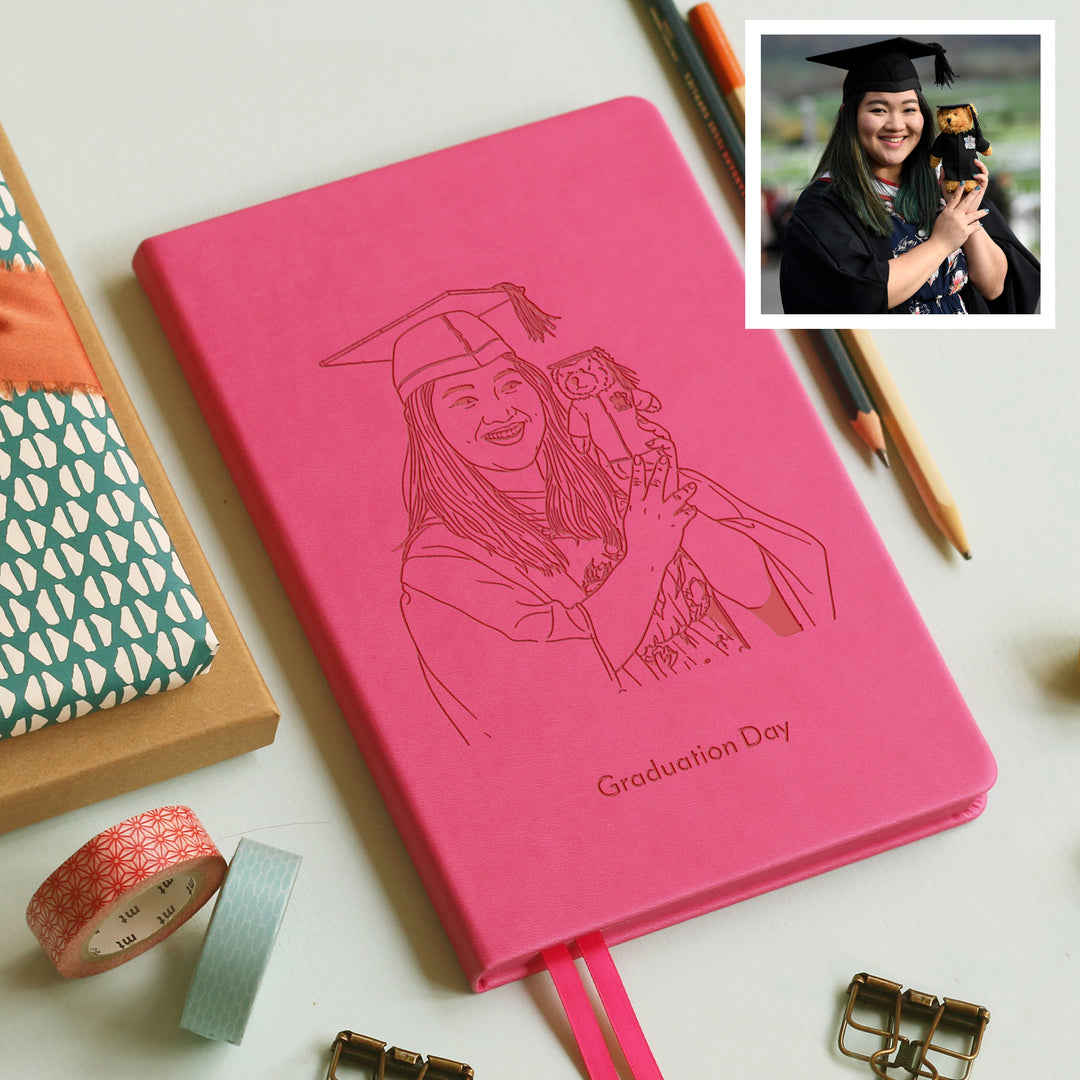Personalised Line Drawing Photo Notebook